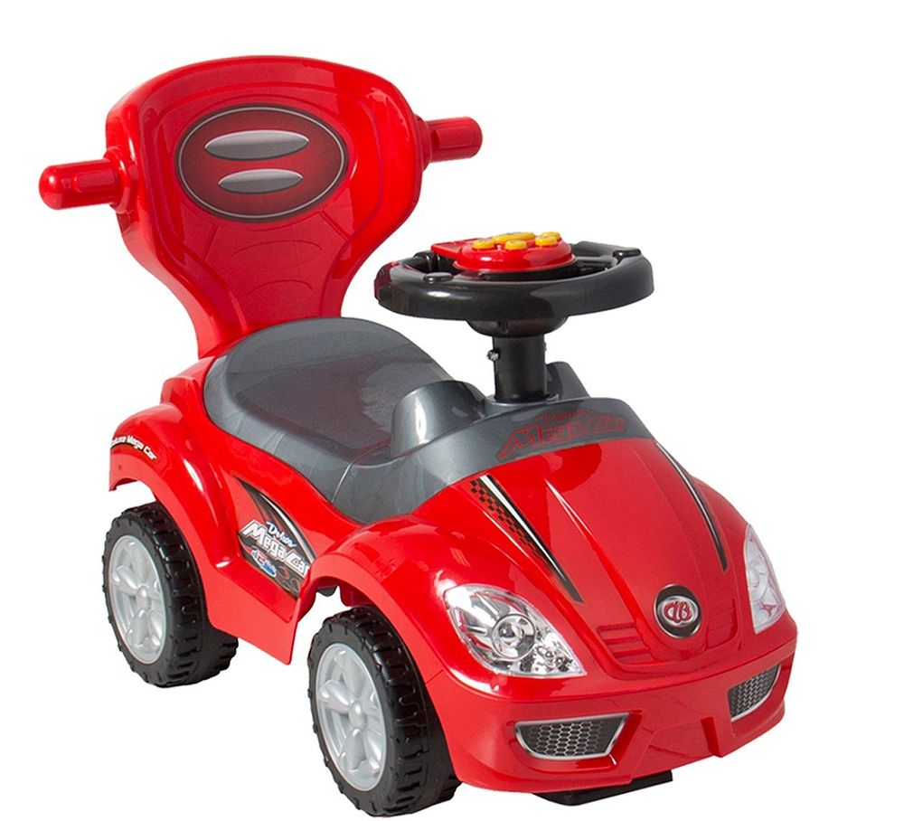 Lot 489: Electronic Mega 3 in 1 Deluxe Push Car Ride On with Push Handle L30 sku-2666