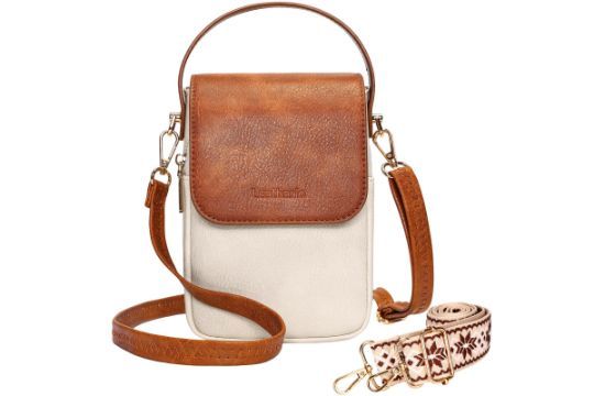 Lot 188: Genuine Leather Crossbody Bags for Women - Brown L5a sku-3694