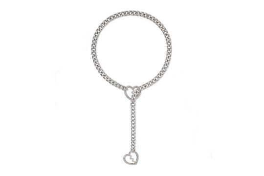 Lot 200: 6 x Women's Heart O-ring Slip Chain Necklace  L14a sku-3947