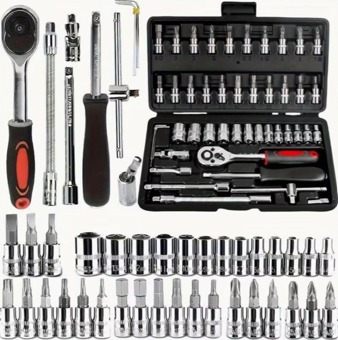 Lot 203: 46pcs Stainless Steel Tool Set L1a sku-3958
