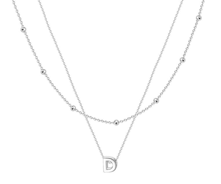 Lot 218: 9 x Layered Initial Necklaces for Women Girl  L27a sku-4208