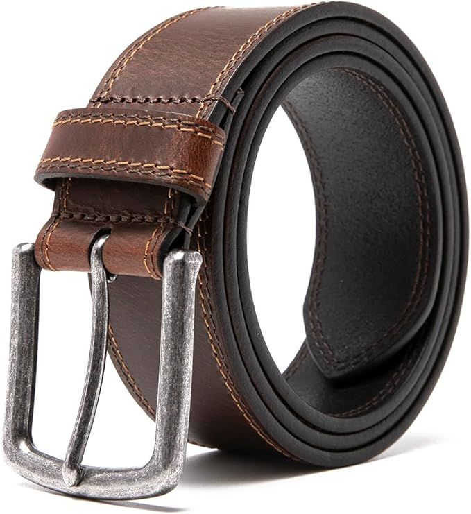 Lot 236: 5 x Fabio Valenti Men’s Casual Genuine Leather Jeans Belts 1 1/2" Wide Lb12 sku-4424