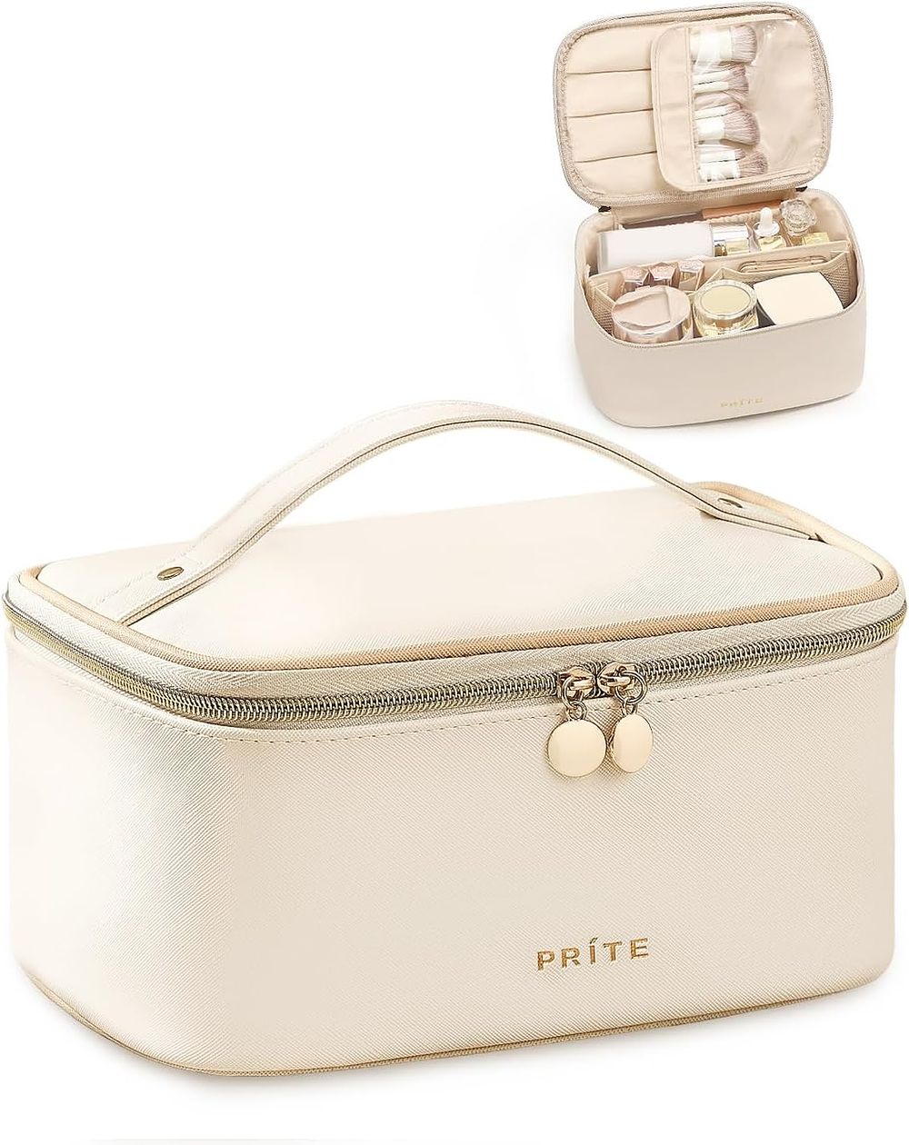Lot 258: Makeup Bag Toiletry Case for Women with Brush Holder L27b sku-4564