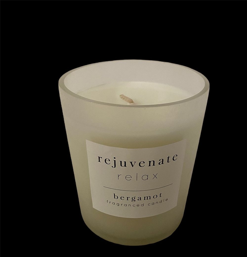 Lot 350: 12 x Bergomat Rejuvenate and Relax Fragranced Candle RRP £14.99 ea sku-2146
