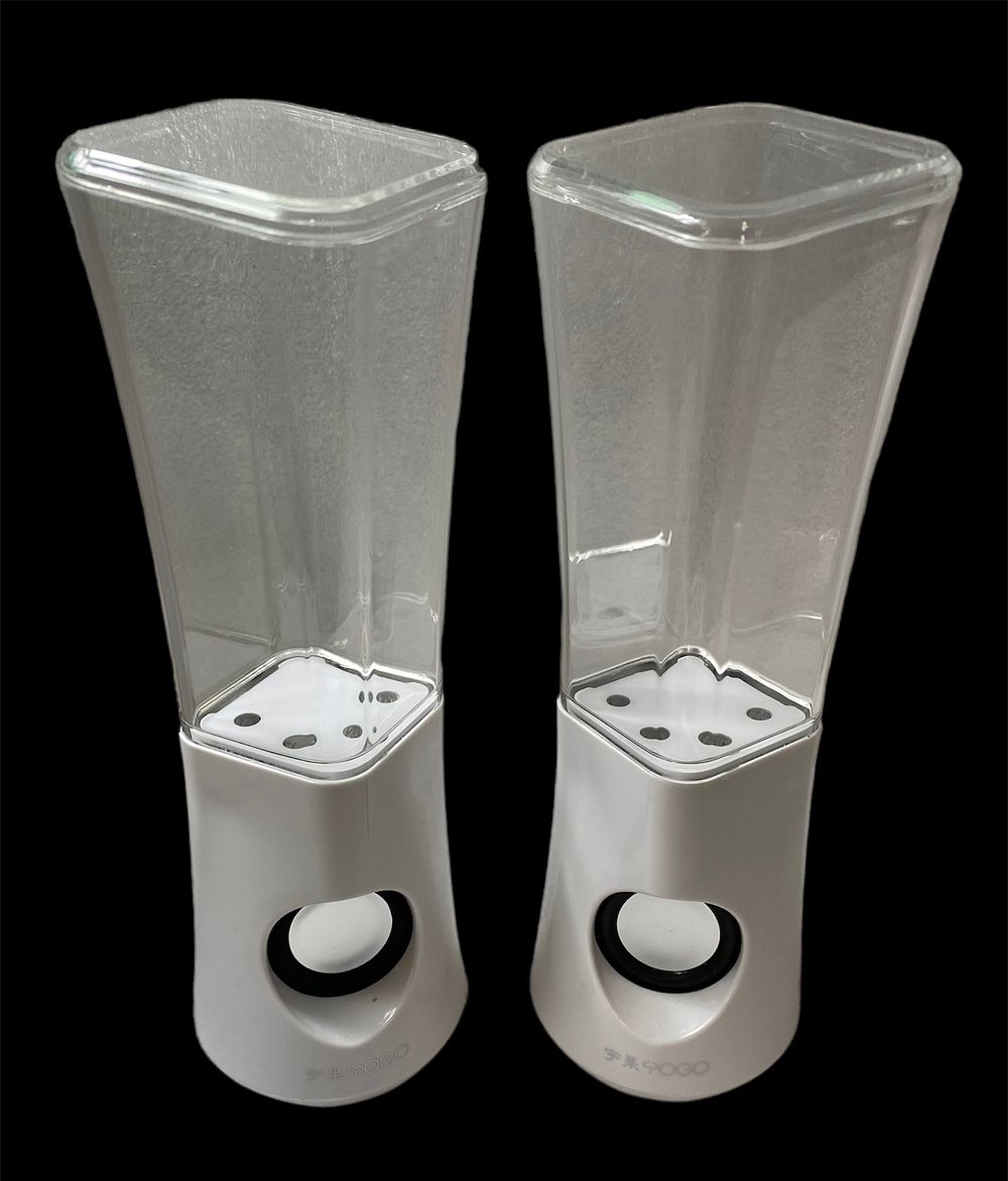 Lot 363: White Dancing Water Speakers L3a sku-2061
