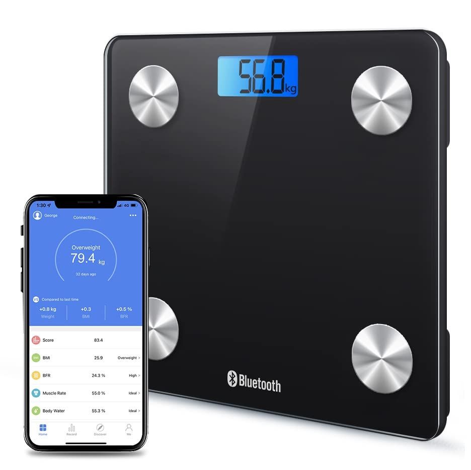 Lot 369: 6 x Bluetooth Body Fat Scale Digital Bathroom Scales RRP £24.99 ea. L2b sku-2242