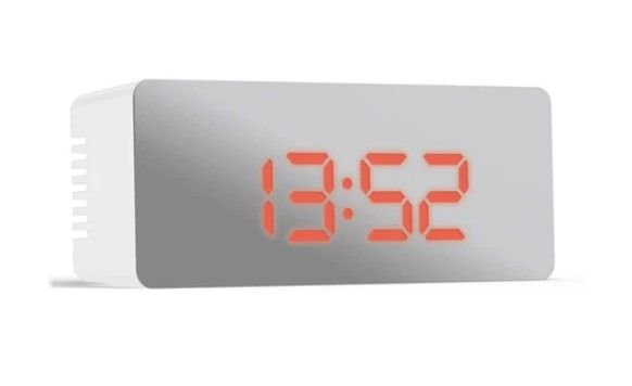 Lot 386: Jones Clocks Reflect Digital Alarm Clock in White RRP £21.99 L13b sku-2352