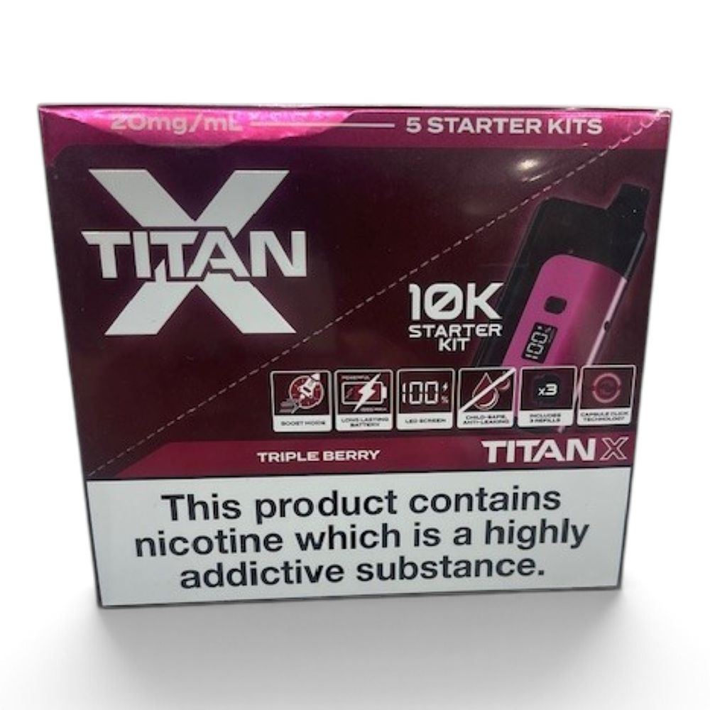 Lot 179: 1 box 5 x Triple Berry Replaceable Legal Vape Kit 20mg ext sku-4663