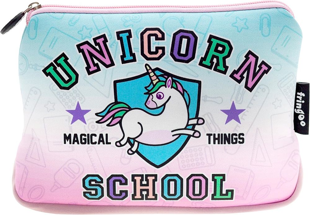 Lot 207: 10 x Pencil Case Large Stationery Pouch Funny Cute Kids Unicorn Neoprene L10 sku-4616