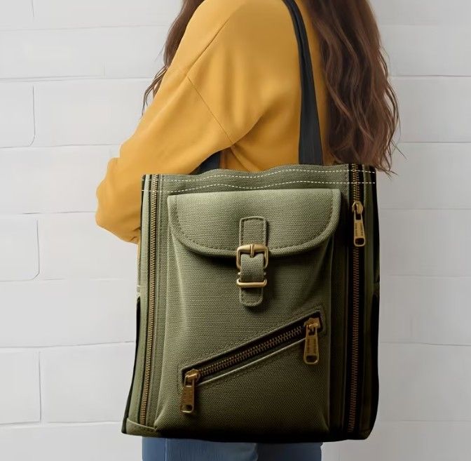 Lot 214: Crossbody and Handbag for Both Men and Women, Olive Green L2362 sku-4735