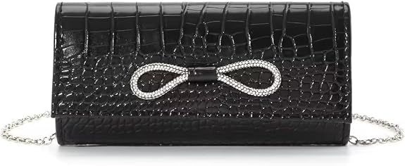 Lot 244: Black Clutch Bags for Women, Crocodile Print 22x11x6CM L2324 sku-4690
