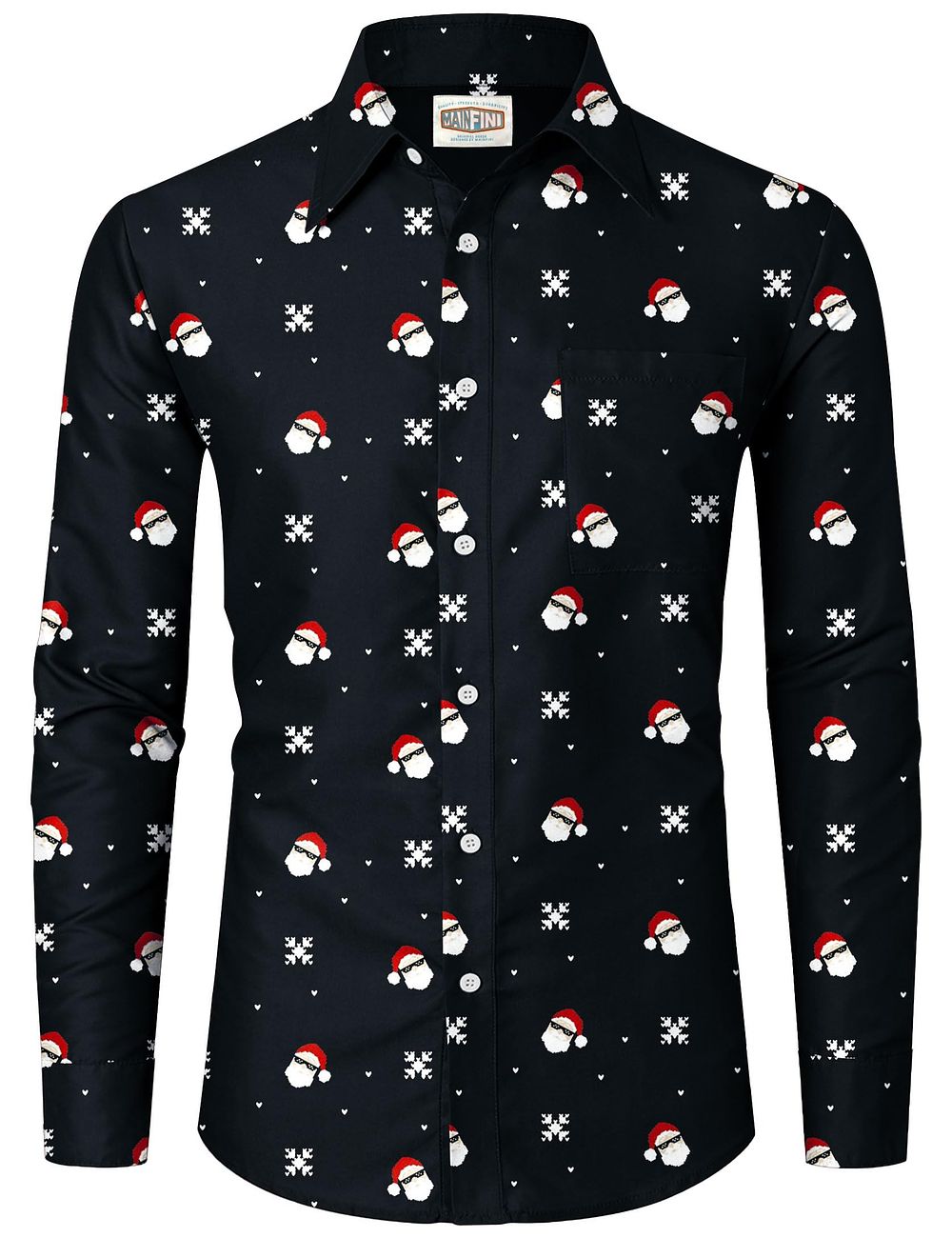 Lot 271: 9 x Men's Christmas Long Sleeve Shirts Ugly Xmas Button Shirts L9 sku-4596