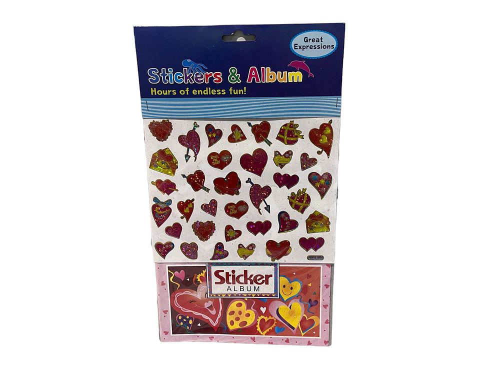 Lot 296: 24 x Great Expressions Packs of Stickers And Album L9c sku-2580