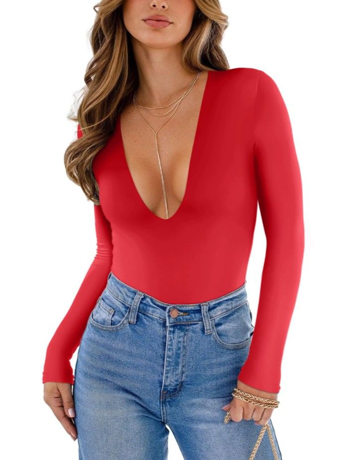Lot 349: 5 x Long Sleeve Low Cut Thong Bodysuits RRP £246.60 L2345 sku-4718
