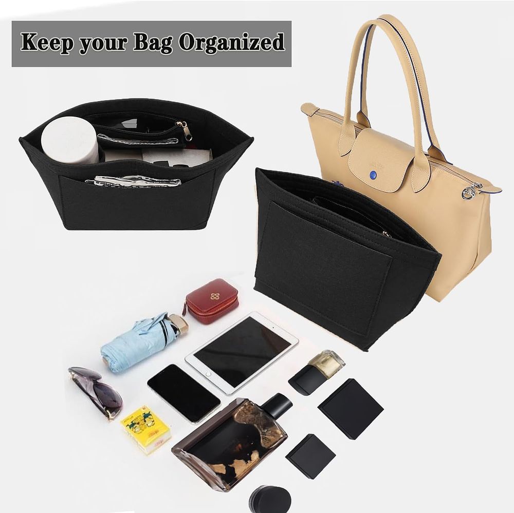 Lot 400: 10 x Felt Purse Organizer Insert for Longchamp Le Pliage L12a sku-4635