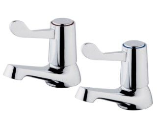 Lot 468: 2 x Sets of 2 Chrome Basin Taps - RRP £30.00 ea L16a sku-2186