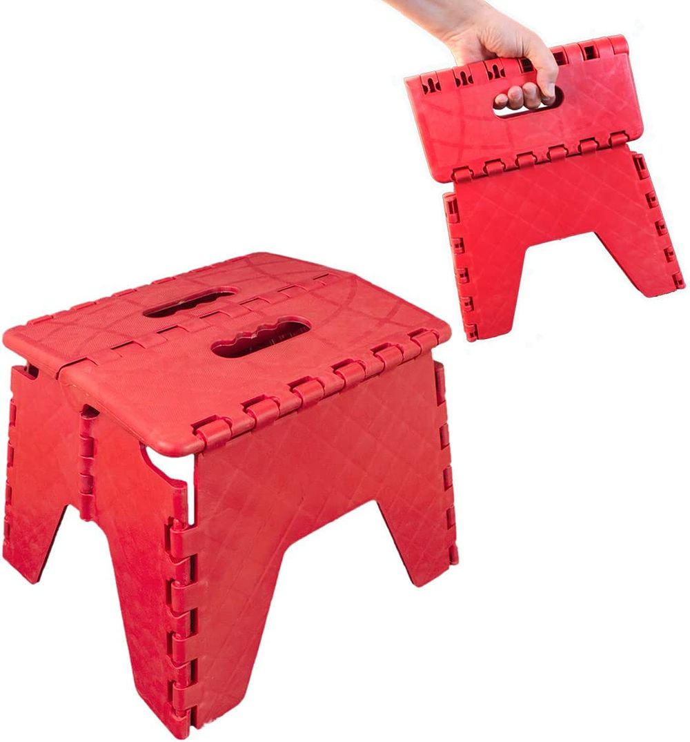 Lot 124: Anika Folding Step Stool / 22cm (8.7”) Tall / 200lbs Max Load L10b sku-2443