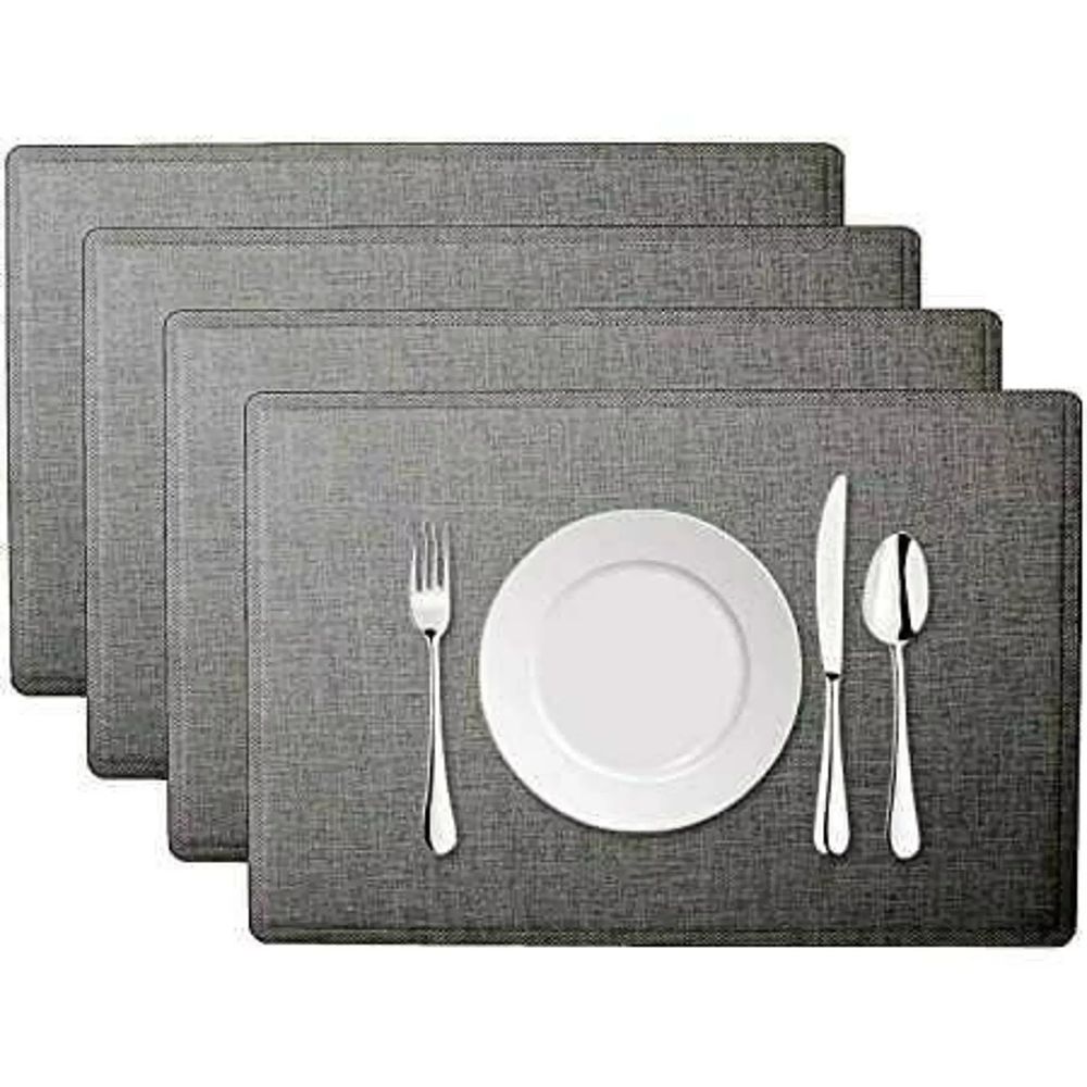Lot 204: 20 x Grey leather Place Mats L18b sku-4274
