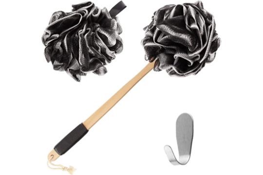 Lot 312: 5 x Loofah Back Scrubber | Bamboo Charcoal Infused RRP £13.99 ea. L29 sku-2859