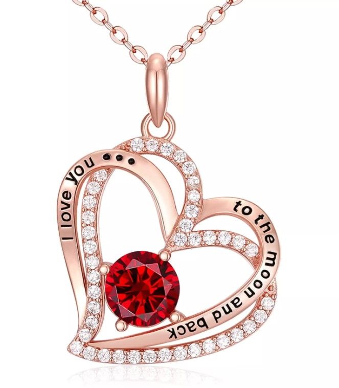 Lot 352: 13 x Mothers Gifts Heart Necklace L28a sku-4204