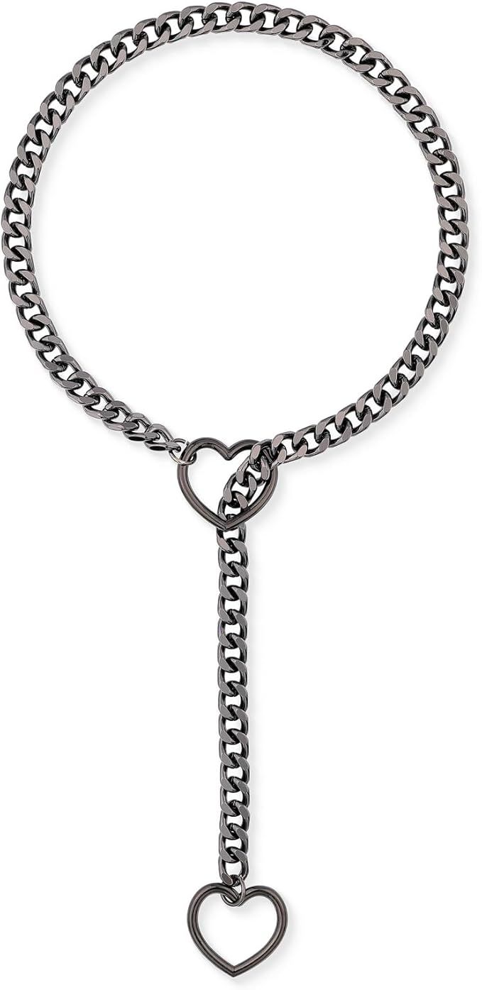 Lot 439: 10 x Heart O-ring Slip Chain Necklace For Women L11a sku-4487
