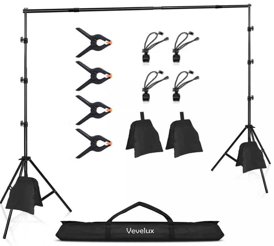 Lot 456: 2.6 X 3 M / 8.5 X 10 FT P2.6 X 3 M / 8.5 X 10 FT Photo Video Studio Adjustable Backdrop L18a sku-4119