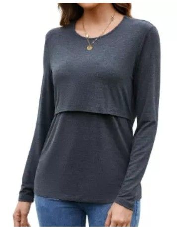 Lot 485: Women's Maternity Nursing Tops for Breastfeeding Shirt XL Lb28 sku-4098