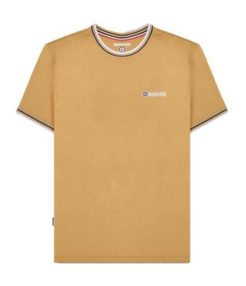 Lot 66: Lambretta Twin Tipped Pique Tee - Sand  RRP £25.00 - L L29c sku-4457