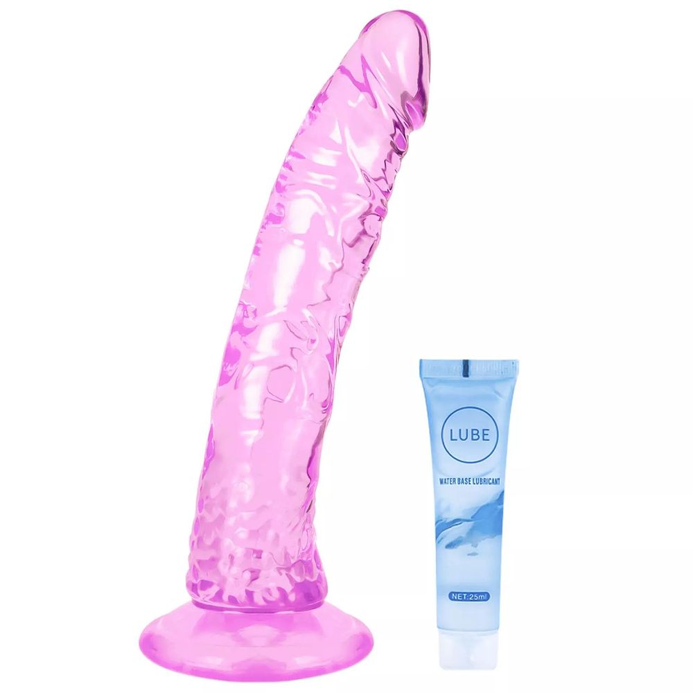 Lot 67: Soft Realistic Dildo & Lube L27b sku-4541