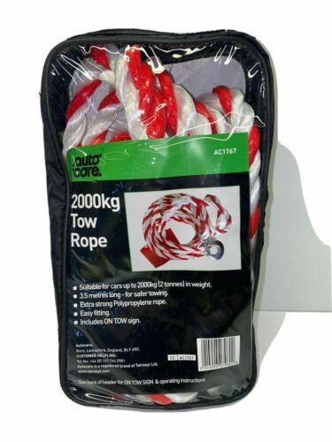 Lot 70: 4 x Autocare 2000kg Tow Rope L1c sku-302
