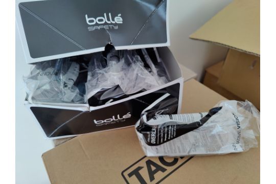 Lot 77: 3 x Boxes of 10 Bolle Safety Overlight 2 Protective Eyewear L16B sku-2615