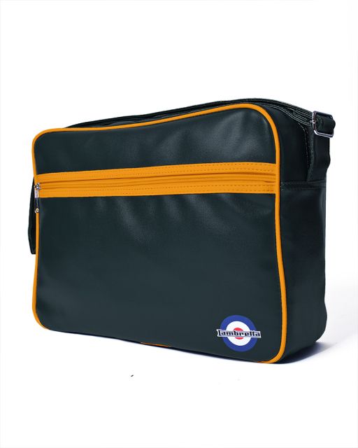 Lot 101: Lambretta Retro Flight Bag Black/Mustard RRP £40.00 L29c sku-2643
