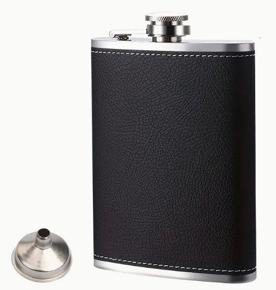 Lot 108: 8oz Hip Flask, Stainless Steel Liquor Flask sku-2967