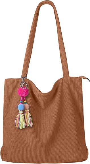 Lot 132: 3 x Corduroy Totes Bags with Zip Lb38 sku-4410