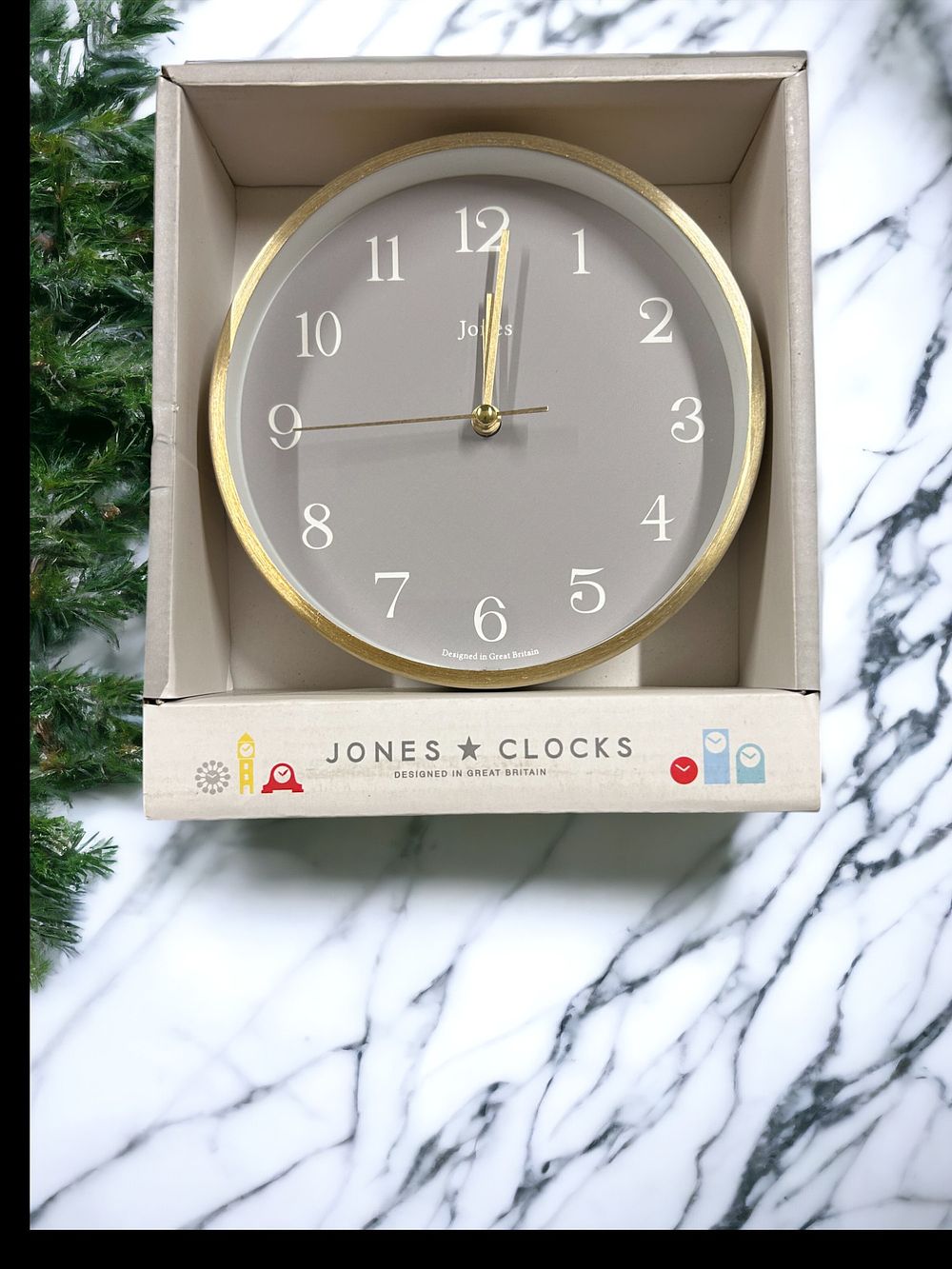 Lot 173: 5 x Jones Clocks Lodge Quartz Analogue Wall Clock, 25cm, RRP £24.99 L13a sku-2758