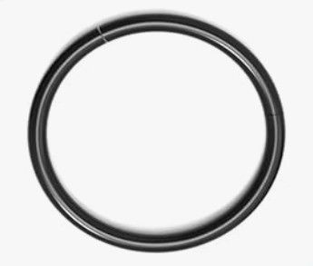 Lot 284: 10 x Black 2PCS-20G(0.8mm) 7mm Hinged Snug Fit Nose Rings L14a sku-3801
