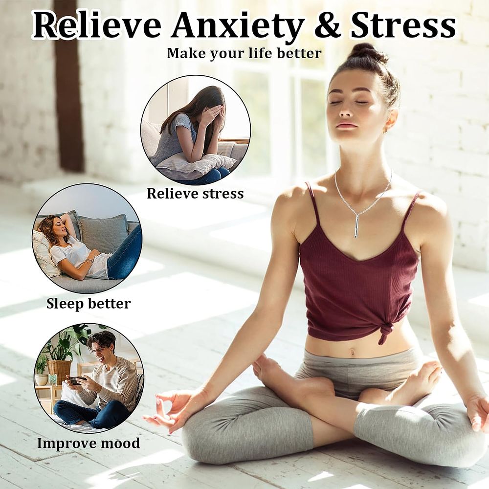 Lot 287: 5 x Anxiety Relief Breathing Necklace for Men and Women L24b sku-4156