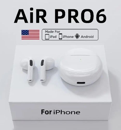 Lot 308: Pro 6 Tws Waterproof In-Ear Hi-fi Stereo Wireless Earbuds L4a sku-2656