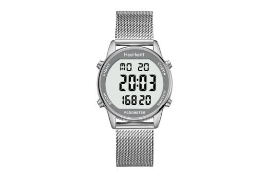 Lot 317: Pedometer Watch Silver Strap RRP £36.99 L10a sku-3660