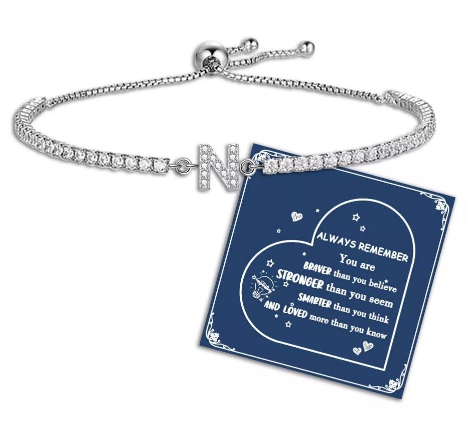 Lot 324: 10 x Bracelets for Women's Initial Letter Bracelets L27a sku-4499