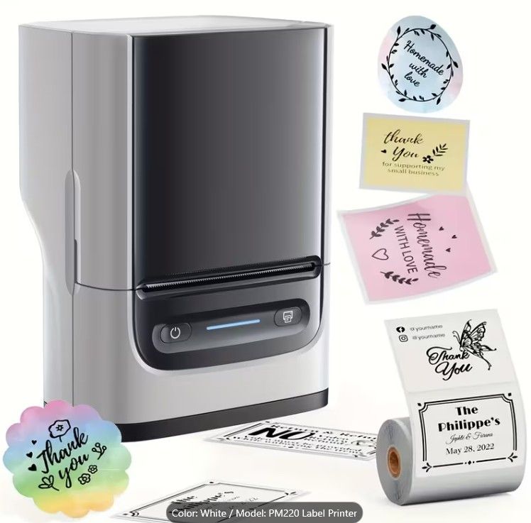 Lot 338: Wireless Label Printer, 5.08 cm Portable Thermal Printer for Small Business L4c sku-4193
