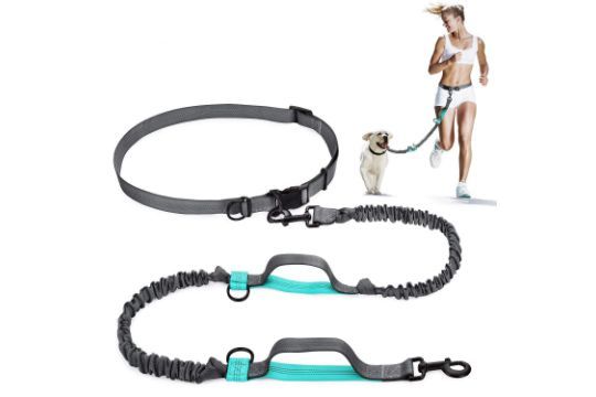Lot 364: 5 x Hands Free Dog Leash with Adjustable Waist L12c sku-3833