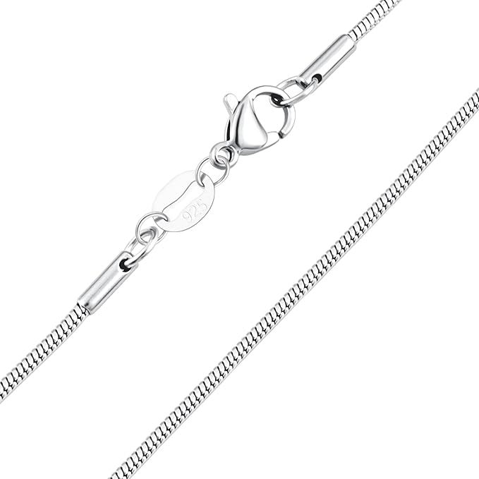 Lot 396: 10 x 1.0mm Thick Snake Chain Choker Necklace Jewellery L12a sku-4488