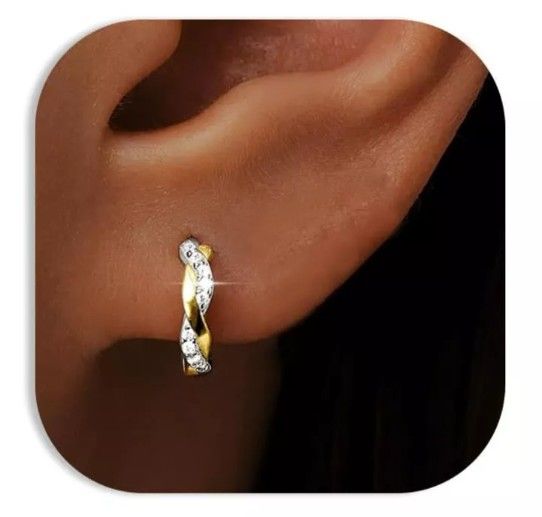 Lot 406: 10 x Hoop Earrings L14a sku-4251