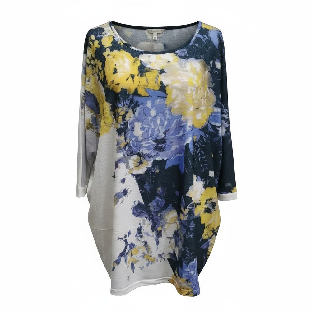 Lot 442: 5 x Avenue Womens Plus Leid Back Top Floral 18-20 L16c sku-4326