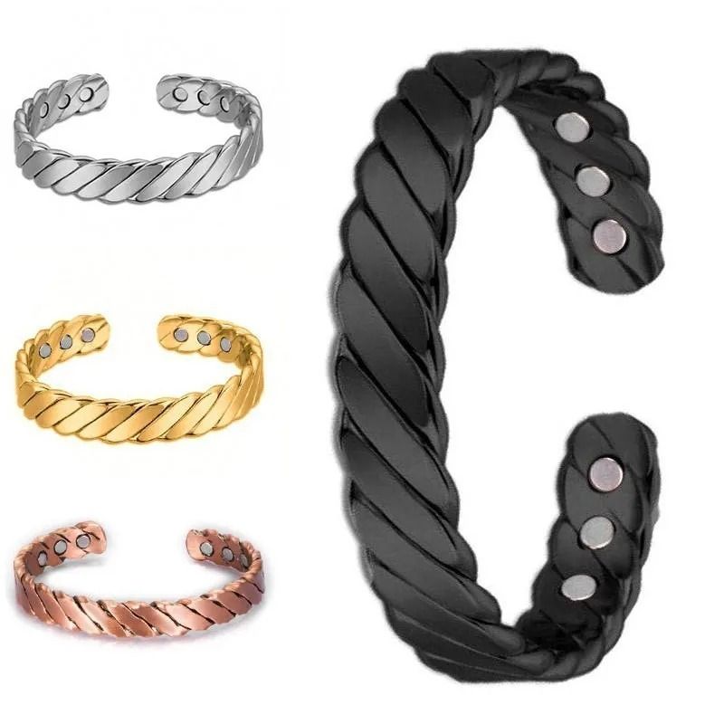 Lot 451: Pack of 4  Men's Magnetic Bangles L13a sku-4387