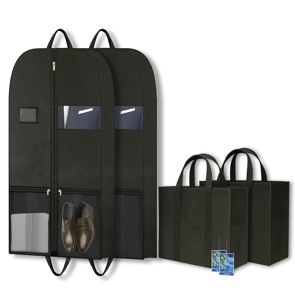Lot 1: 43 Inch Hanging Garment Bag, 2 Pack RRP £16.59 L18c sku-4604
