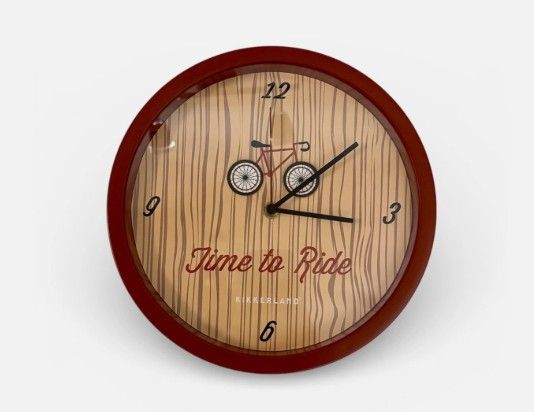 Lot 27: 10 x Kikkerland Bicycle 10” Wall Clock Wheels Move With Seconds L31d sku-4704 RRP £249.99 L31d sku-4704