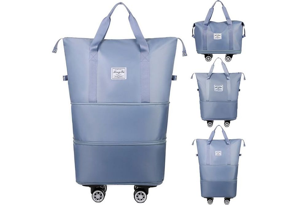 Lot 122: Rolling Duffel Bag with Wheels, Expandable Foldable Travel Bag L15b sku-4881