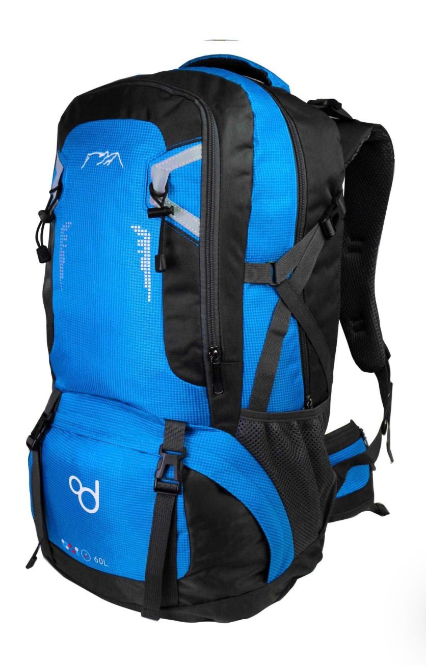 Lot 138: 60L Hiking Backpack for Trekking and Mountaineering in Blue L21b sku-4852